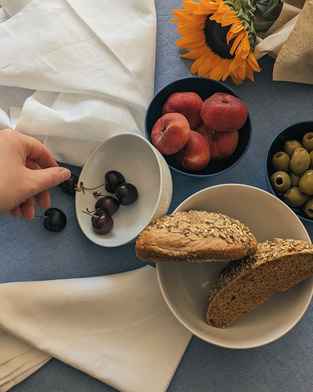 Linen napkins Clouds
