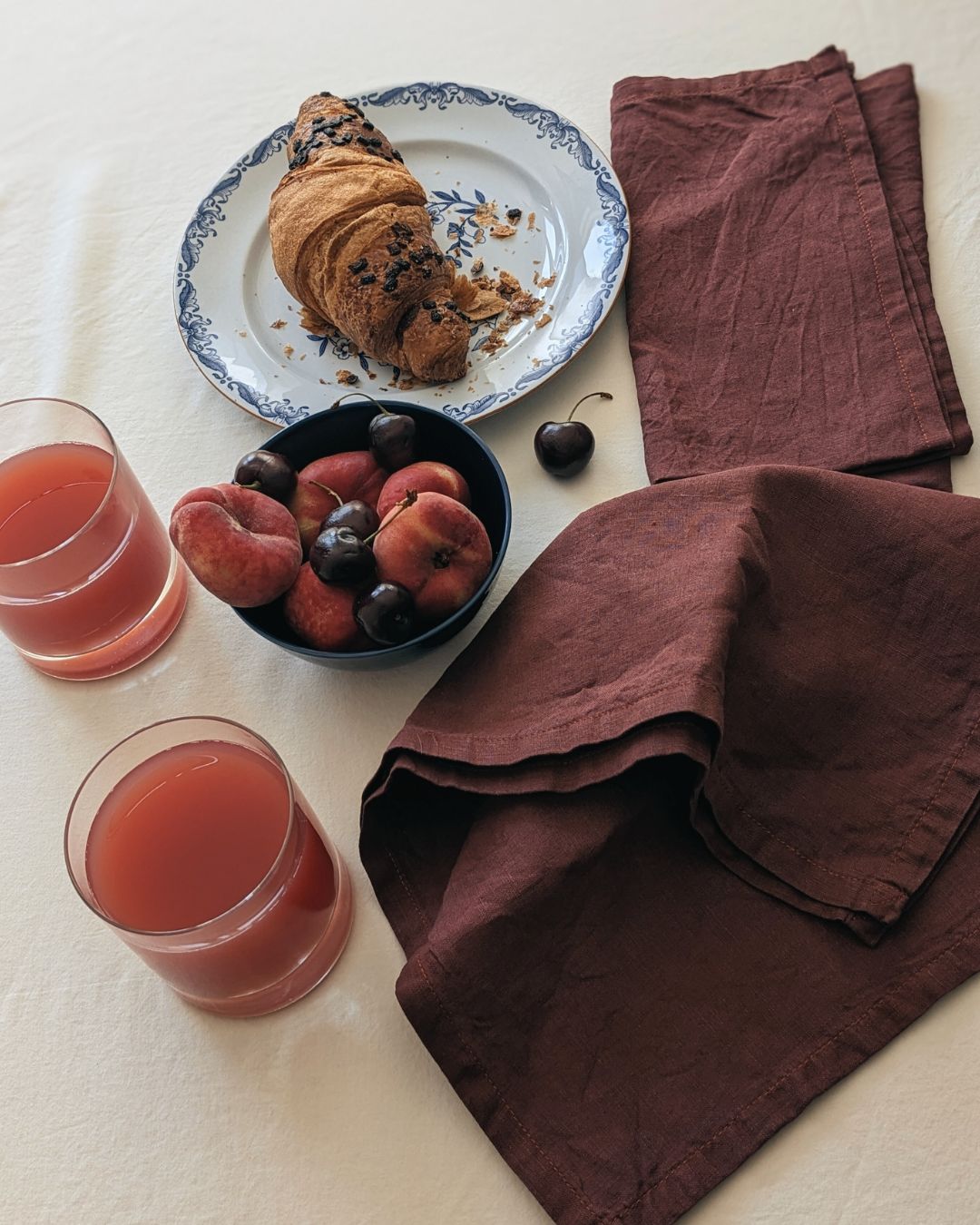 Linen napkins Chestnut