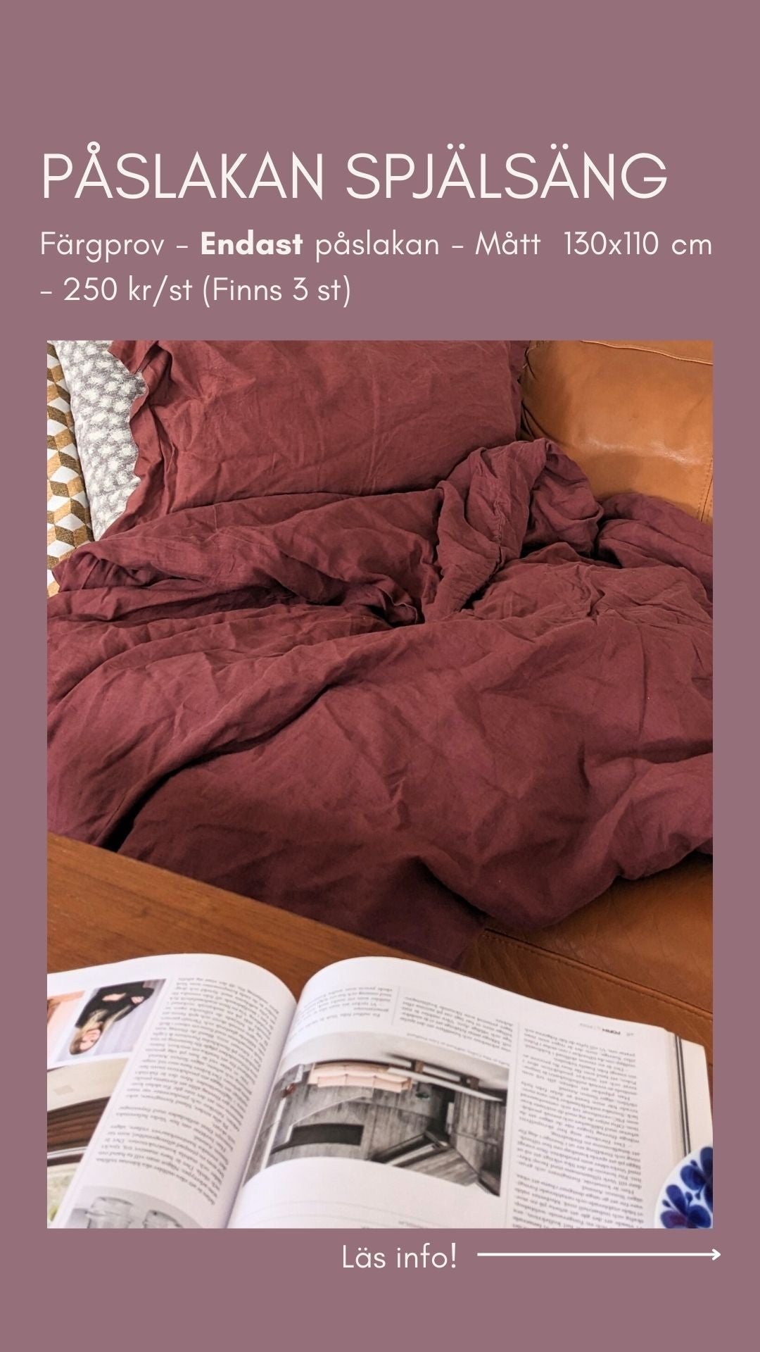 SAMPLE - Crib duvet cover Chestnut 130x110 cm