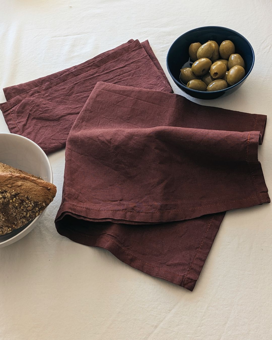 Linen napkins Chestnut