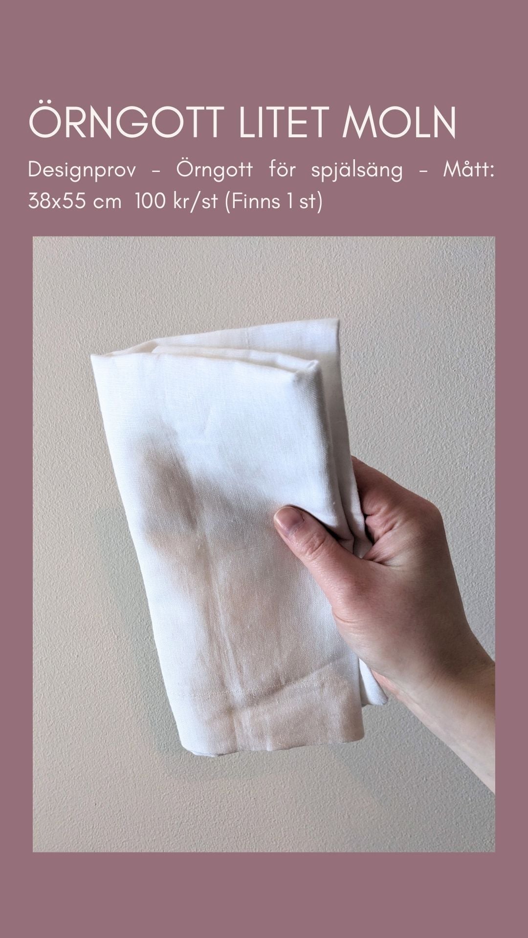 SAMPLE - Pillowcase for crib Cloud